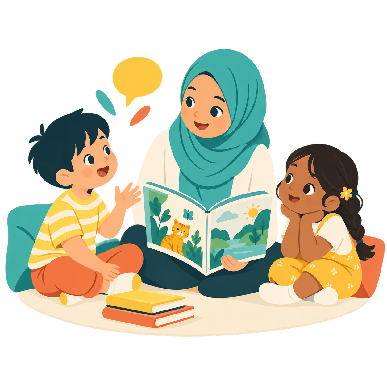 WonderBunch illustration of storytelling and conversation